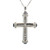 14K W Gold 1.81CT Sapphire & .78TW Diamond Accent Cross Necklace 16"