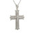 14K W Gold .87 TW Diamond Accent Bead Set Design Cross Necklace 16"