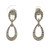 14K White Gold Diamond .51 TW Pave Drop Earrings