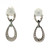 14K White Gold Diamond .51 TW Pave Drop Earrings