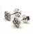 14K White Gold Diamond .33 TW Clover Design Stud Earrings