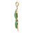 18K Yellow Gold Jade Large 4 Leaf Clover Pendant