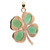 18K Yellow Gold Jade Large 4 Leaf Clover Pendant