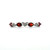 10K White Gold Garnet with Diamond Accent January Birthstone Stackable Ring Size 7