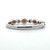 10K White Gold Garnet with Diamond Accent January Birthstone Stackable Ring Size 7