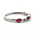 10K White Gold Ruby with Diamond Accents July Birthstone Stackable Ring Size 7