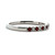 10k White Gold Garnet & Diamonds January Birthstone Stackable Band Ring Size 7