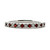 10k White Gold Garnet & Diamonds January Birthstone Stackable Band Ring Size 7