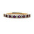 10k Yellow Gold Amethyst & Diamonds February Birthstone Stackable Band Ring Size 7