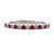 10k White Gold Ruby & Diamond July Birthstone Stackable Band Ring Size 7