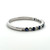 10k White Gold Sapphire & Diamond September Birthstone Stackable Band Ring Size 7