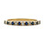 10k Yellow Gold Sapphire & Diamond September Birthstone Stackable Band Ring Size 7