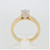 14K Yellow Gold .50ct Round Diamond Pave Band Engagement Wedding Ring Set Size 6.5