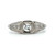 18K Ring with European Cut Approx. .20 ct Diamond with Small Diamonds Size 7.25