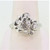 Vintage 14K White Gold APP .25cttw Diamond Floral Leaves Design Ring Sz 9