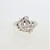 Vintage 14K White Gold APP .25cttw Diamond Floral Leaves Design Ring Sz 9
