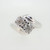 14k White Gold Retro Vintage European Cut Diamond 2-Stone Anniversary Ring Sz 7