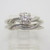 Vintage Garland 14k White Gold Approx .25ct Solitaire Engagement Ring & Band Set