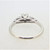 Vintage 18K White Gold Three Stone Engagement Wedding Ring Size 5.75