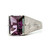 10K W Gold Synthetic Alexandrite With Diamond Accent Ring Size 11