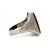 10k White Gold Carnelian Intaglio with Filigree Accent Mens Ring Size 10