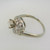 Vintage Bright Cut 14k White Gold Approx .65ct TW Round Brilliant Cut Diamond Ring with Single Cut Diamond Accents Size 8  *