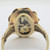 Antique Vintage Ostby & Barton 10k Yellow Gold Moss Agate Fashion Ring Size 6.5