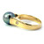 18K Yellow Gold Tahitian Pearl with Diamonds Ring Size 6.75