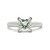 The Leo 14K White Gold 1.53ct Princess Cut Solitaire Diamond Engagement Ring Size 7 1/4