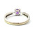 14K White Gold Solitaire Round Amethyst Ring Size 7