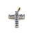 14K White Gold Tanzanite Cross Pendant