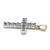 14K White Gold Tanzanite Cross Pendant