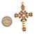 14K Yellow Gold with Black Accents Diamond Large Cross Pendant