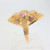 10K Black Hills Gold Pink and Gold Leaves Ring Size 5.75