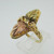 10k Coleman Co Black Hills Gold 2 Leaf Design Band Ring Size 8