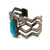 Vintage Zuni Sterling Silver Turquoise Cuff Bracelet