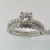 18k White Gold Approx .1.37ct TW Round Brilliant Cut Diamond Ring Size 6 3/4 *