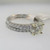 18k White Gold Approx .1.37ct TW Round Brilliant Cut Diamond Ring Size 6 3/4 *