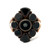 Vintage Antique 10k Rose Gold Black Onyx Georgian Ring Size 8.5