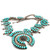 Sterling Silver Southwestern Turquoise Squash Blossom Necklace