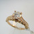 18k Rose Gold Approx .1.37ct TW Round Brilliant Cut Diamond Ring Size 7