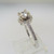 14k White Gold Approx 1.32ct TW Round Brilliant Cut Diamond Halo Ring with Wedding Band Size 6 3/4 