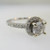 14k White Gold Approx 1.32ct TW Round Brilliant Cut Diamond Halo Ring with Wedding Band Size 6 3/4 