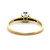 Vintage 14k Yellow Gold with 18k White Gold Head Mount App .10cttw Diamond Ring Size 6 3/4