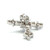 14K White Gold Diamond Pointed Cross Small Pendant