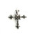 14K White Gold Diamond Pointed Cross Small Pendant