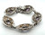 Sterling Silver Amethyst Ornate Design Link Bracelet
