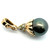 18K Yellow Gold Tahitian Pearl and Diamonds Flower Hinged Pendant