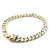 Sterling Silver Men's Vermeil Cuban Link Bracelet 8.5"