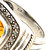 Sadye L Vassil Sterling Silver and 14K Gold Accents Diamond Rectangle Citrine Ring Size 6.75